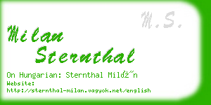 milan sternthal business card